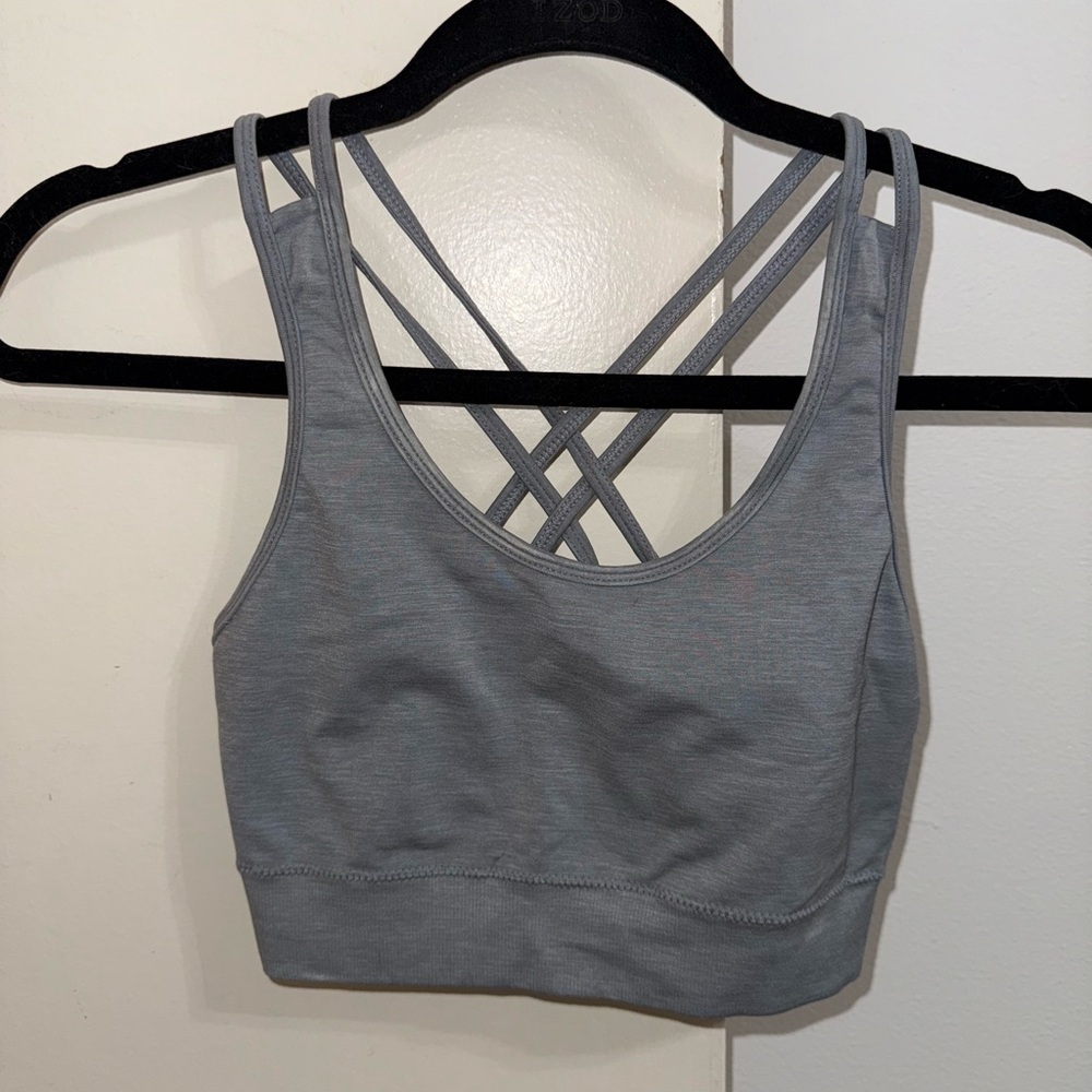 Alphalete Gray Seamless Sports Bra Intimates